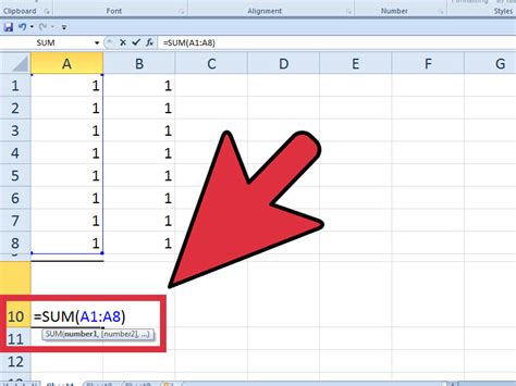 menjumlahkan kolom  excel  langkah  gambar wiki