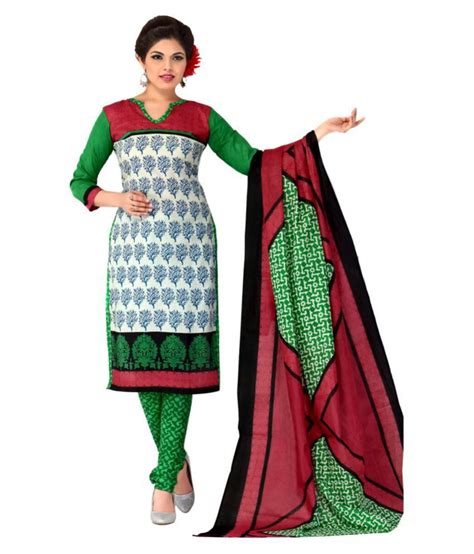 Sahari Designs Red And Brown Cotton Dress Material Buy Sahari Designs