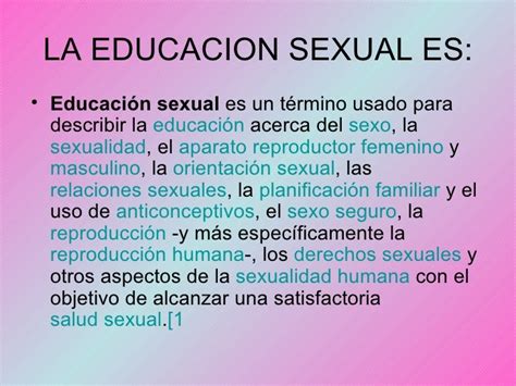 la educacion sexual
