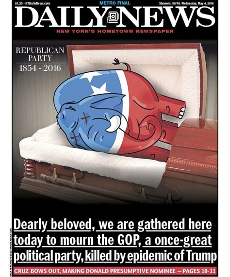“the republican party 162 has died” media ridicule gop s collapse amid presumptive trump