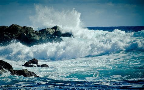 nature landscape sea waves wallpapers hd desktop  mobile backgrounds