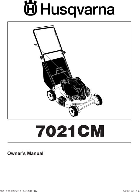 Husqvarna 7021cm Users Manual Operators Manual 7021 Cm A 954224088