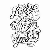 Luck Lucky Tatuagem Tatuagens Clipartmag Getdrawings Findtattoodesign sketch template