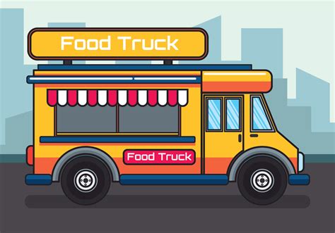 food truck illustration  vector art  vecteezy