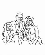Coloring Obama Pages Family Barack Printable Presidents President First Clipart Sheets Color Clip Kids Patriotic American Print Grade 5th Activities sketch template