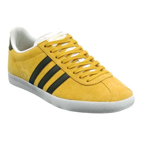 adidas originals gazelle og super yellow core black mens shoes  attic clothing uk
