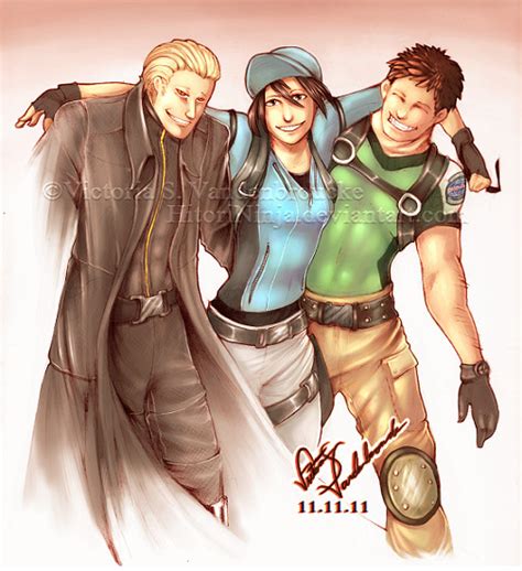 Commission Remembrance Wesker Jill And Chris By