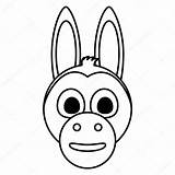 Donkey Face Drawing Clipartmag sketch template
