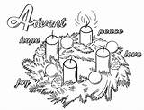 Advent Coloring Pages Sheets Wreath Catholic Nativity Printable Pdf Christmas Coloringcafe Print sketch template