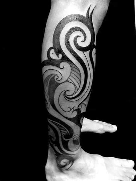 60 Tribal Leg Tattoos For Men Cool Cultural Design Ideas