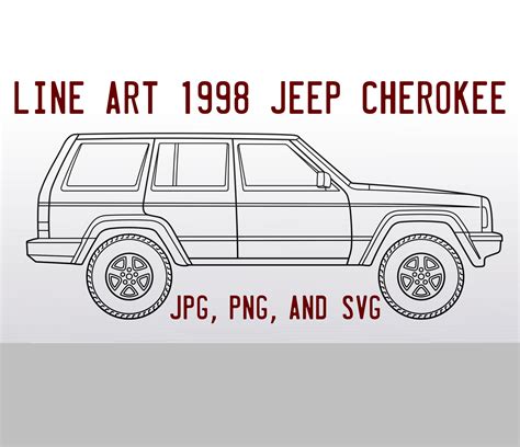 jeep cherokee vector art  engraving  shirts diy etsy