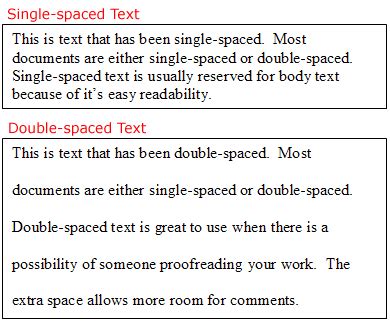 single spacing    talking