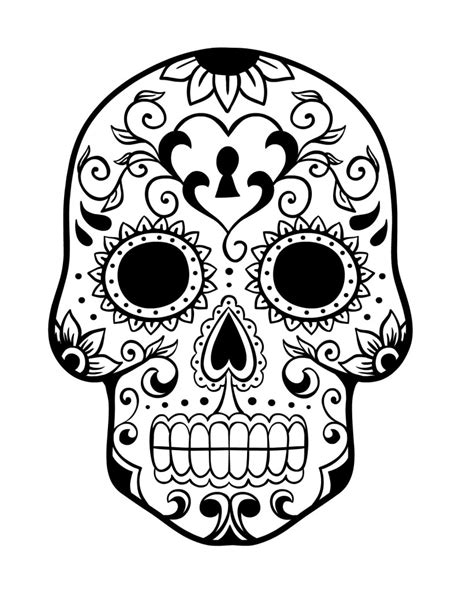 day   dead history   sugar skulls coloring pages jenny
