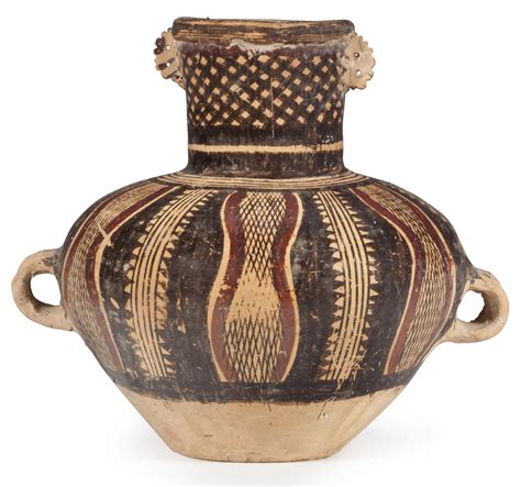 small painted pottery jar neolithic period banshan culture gansu province  century bc