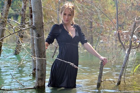 nika   black dress swims   lake waminstyle flickr