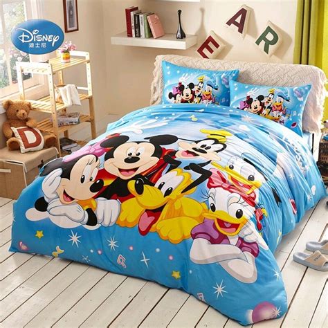 disney donald duck mickey mouse beddengoed sets kinderen slaapkamer decor  katoen laken