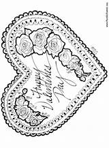 Coloring Pages Pheemcfaddell Valentines Adult Valentine sketch template