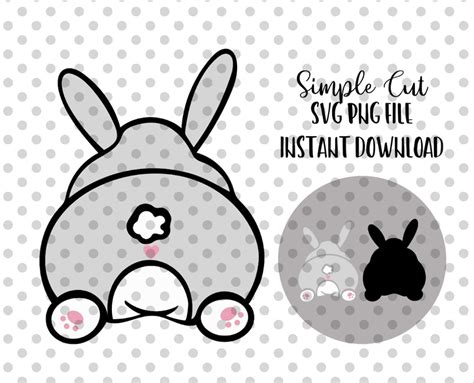 Bunny Butt Svg Funny Bunny Butt Cutting File Layered Cut Etsy