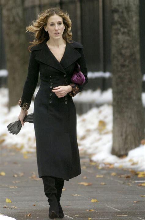 a classic coat will never go out of style carrie bradshaw sex and the city style lessons