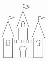 Kids Castle Coloring Template Drawing Princess Printable Templates Bestcoloringpagesforkids sketch template