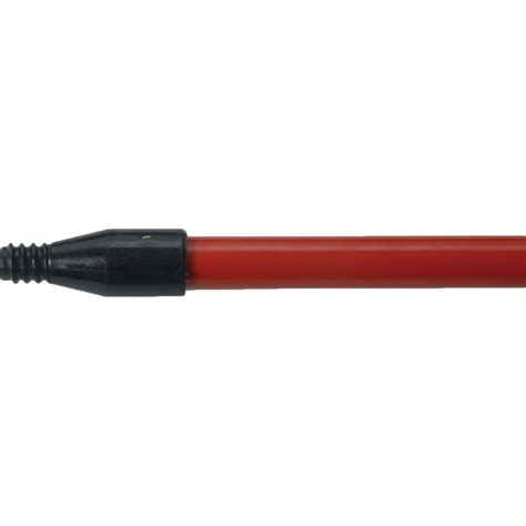 red fiberglass broom handle   threaded tip