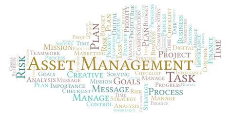 Asset Management Word Cloud Made With Text Only Stock Illustration