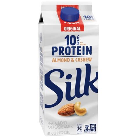silk protein original almond cashew milk hy vee aisles