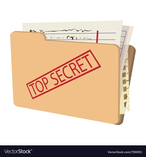 Top Secret Package Cartoon Icon Royalty Free Vector Image