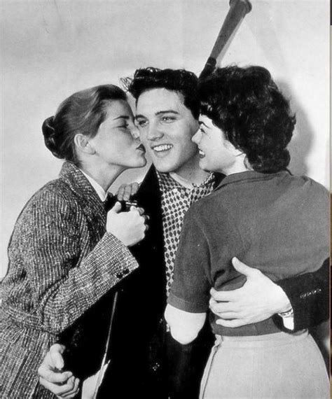 Elvis Presley With Dolores Hart And Valerie Allen At An Army Bond