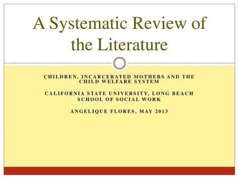 systematic review   literature powerpoint