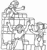 Tower Babel Coloring Pages Bible Story Building Kids sketch template