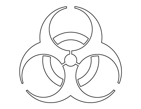 printable biohazard symbol template