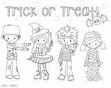 Halloween Coloring Pages Kids Cute Colouring Printable Sheets Printables Adults Trick Treat Print Little Color Crayola Sheet Costume Happy Kawaii sketch template