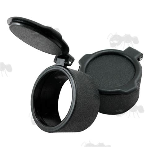 Rifle Scope Lens Covers Flip Up Cover Black Covers