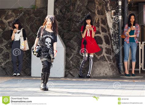 japanese teenage fashion styles editorial image image of