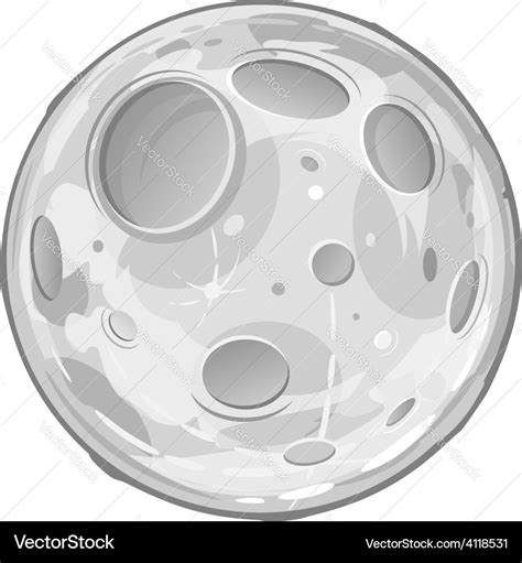 full moon cartoon royalty  vector image vectorstock