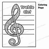 Clef Treble Music Crayon sketch template