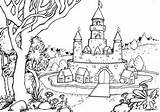 Ritterburg Ausmalbilder Ritter Malvorlage Wald Ausmalbild Malen Mittelalter Playmobil sketch template