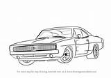Dodge Drawing Challenger Charger 1969 Draw Cars Getdrawings Step sketch template