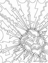Explosion Coloring Pages Adult Colouring Color Geometric Designs Printable Designlooter Template Explosions Inside 3kb sketch template