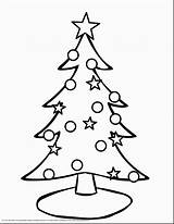 Christmas Coloring Tree Pages Outline Drawing Simple Ornaments Drawings Card Evergreen Easy Clipart Cute Trees Printable Silhouette Xmas Line Kids sketch template