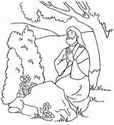 Gethsemane Lds Christ Colorig Colorluna Atonement Prayed sketch template