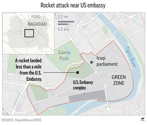 rocket attack hits near us embassy in baghdad s green zone