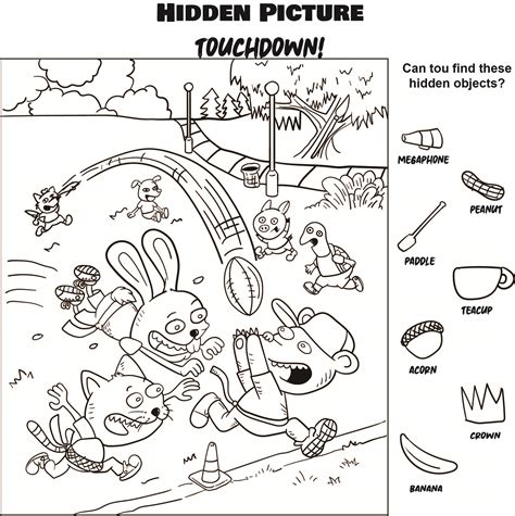 highlight picture hidden objects printable