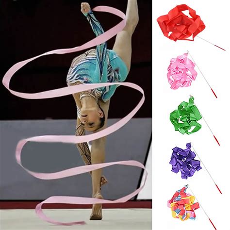 4m Colorful Dance Ribbon Gym Rhythmic Art Gymnastic Streamer Twirling