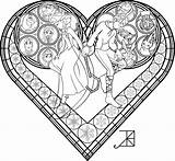 Coloring Stained Glass Pages Jack Window Amethyst Frost Elsa Akili Printable Zelda Deviantart Disney Clipart Hearts Frosted Heart Kingdom Adults sketch template