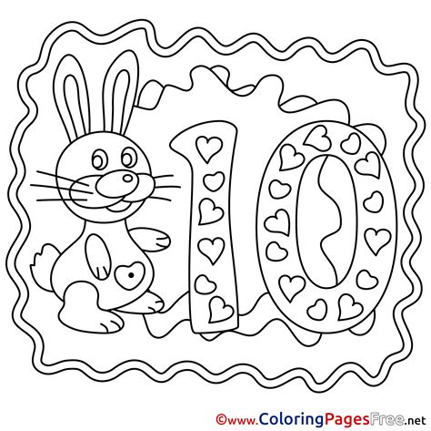 bunny  years coloring sheets happy birthday