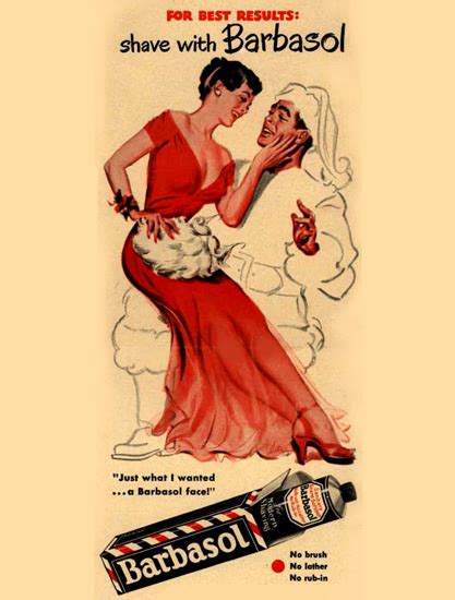 barbasol shaving cream pin up santa claus 1949 mad men art vintage ad art collection
