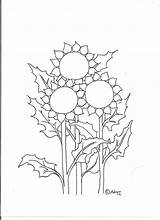 Sunflowers Adron sketch template