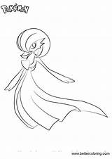 Coloring Pages Pokemon Gardevoir Printable Kids sketch template